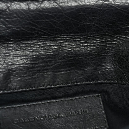 Balenciaga Agneau Giant 12 Silver Hardware Envelope Clutch Black 9 of 10