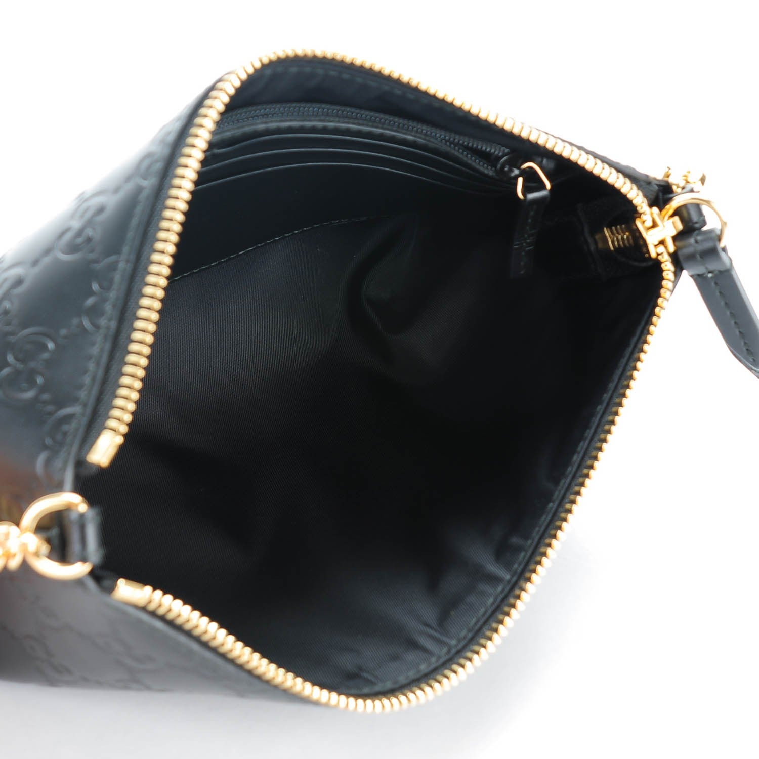 Gucci Guccissima Signature Wrist Wallet Black 5 of 7