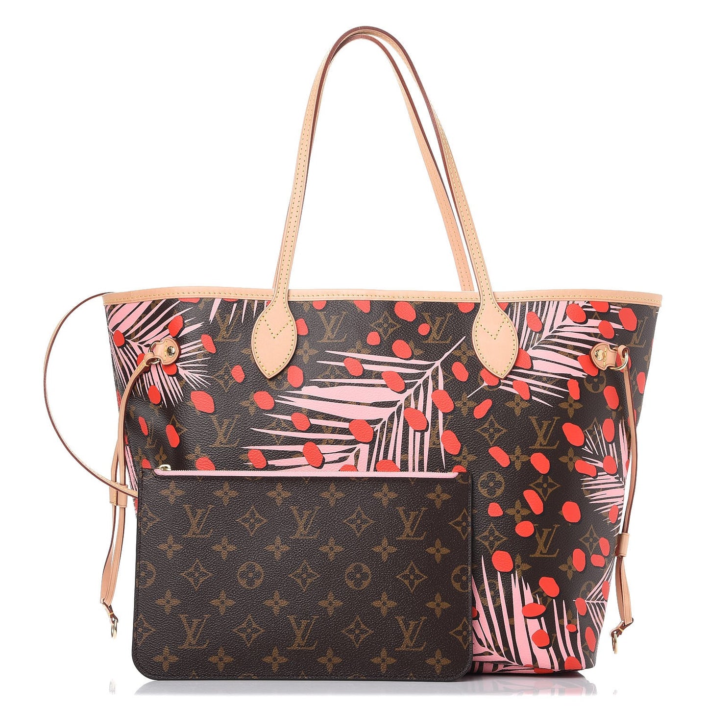 Monogram Jungle Dots Neo Neverfull MM Sugar Pink Poppy