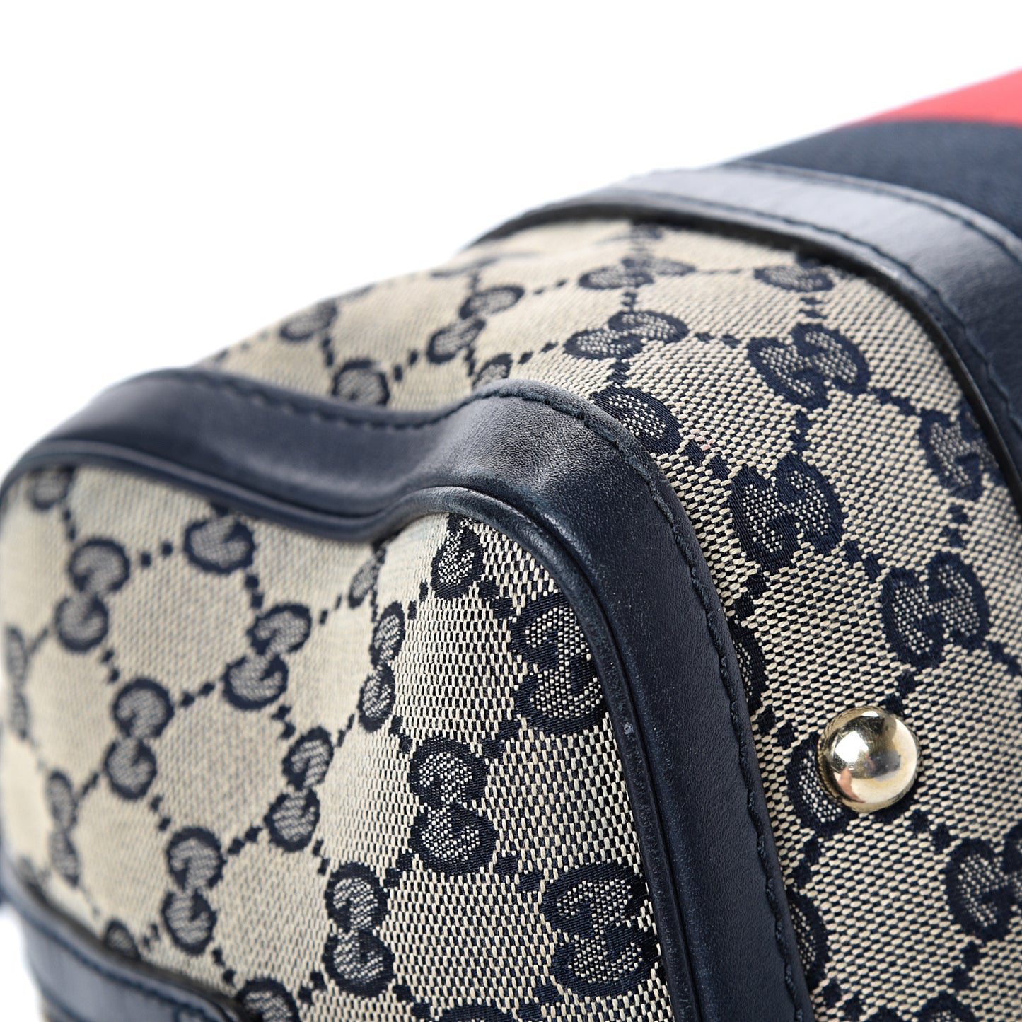 Monogram Vintage Web Small Boston Navy