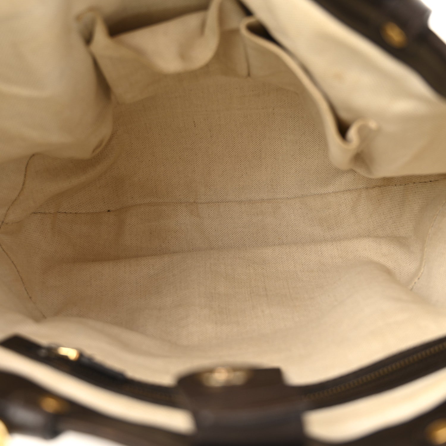 Gucci Monogram Medium Scarlett Studded Tote Dark Brown 5 of 14