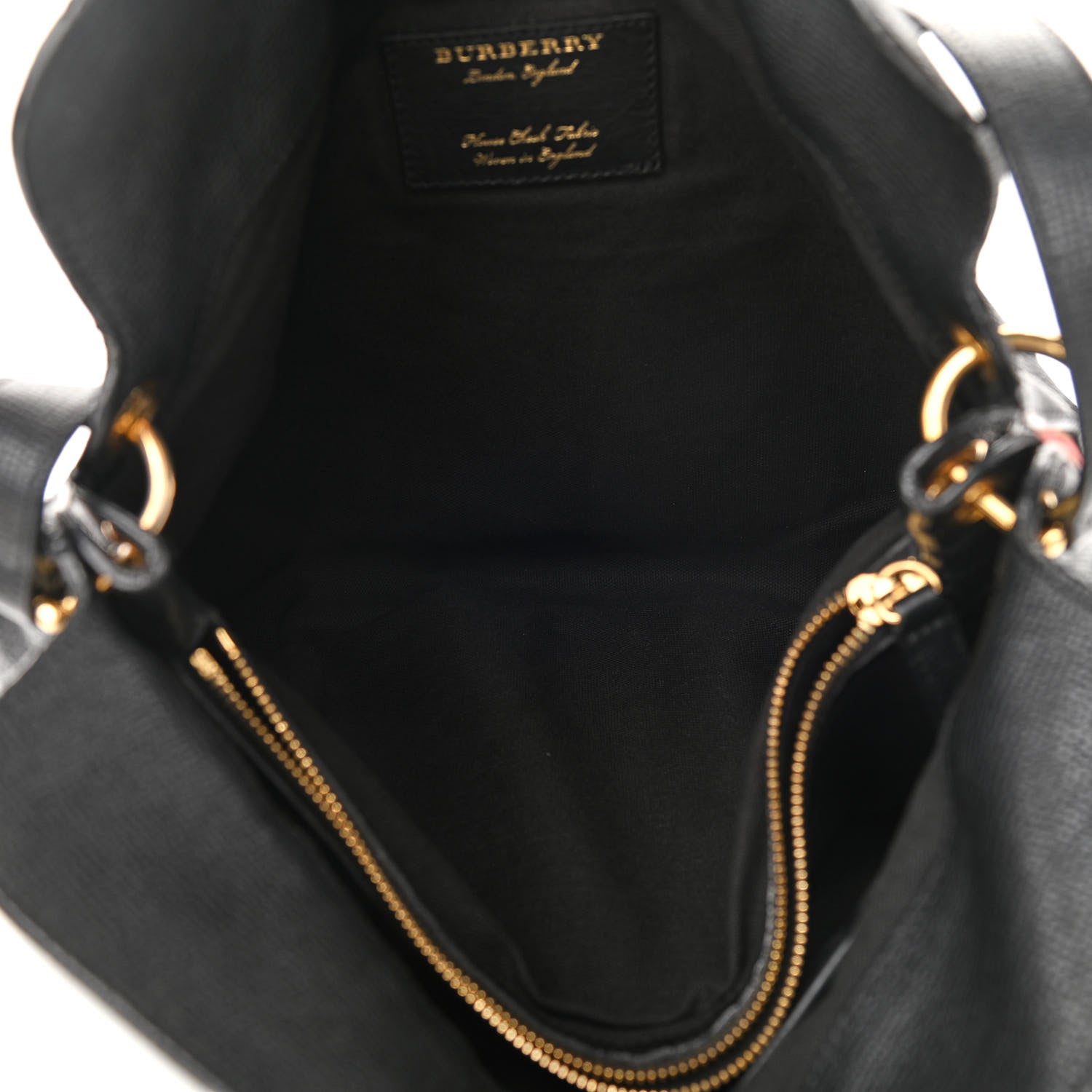 Burberry Derby Calfskin House Check Cornwall Hobo Black 5 of 11