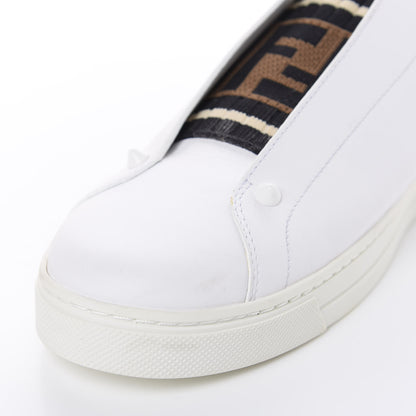 Fendi Vitello FF Rockoclick Slip On Sneakers 41 White 9 of 11