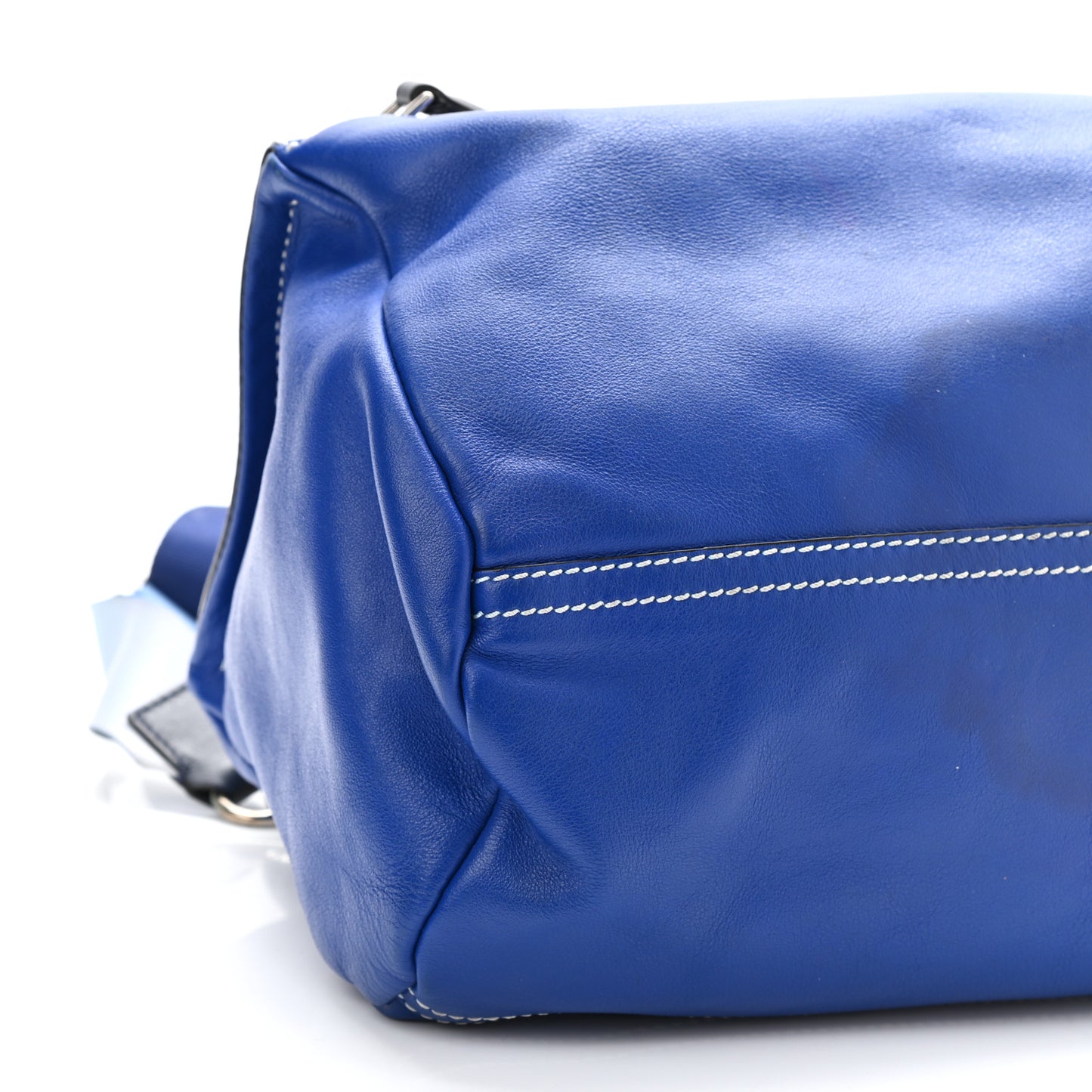 Calfskin Small Pandora Logo Strap Blue