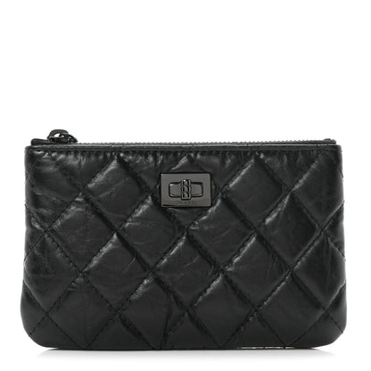 Chanel Aged Calfskin Quilted Small Reissue Cosmetic Case So Black 1 of 8