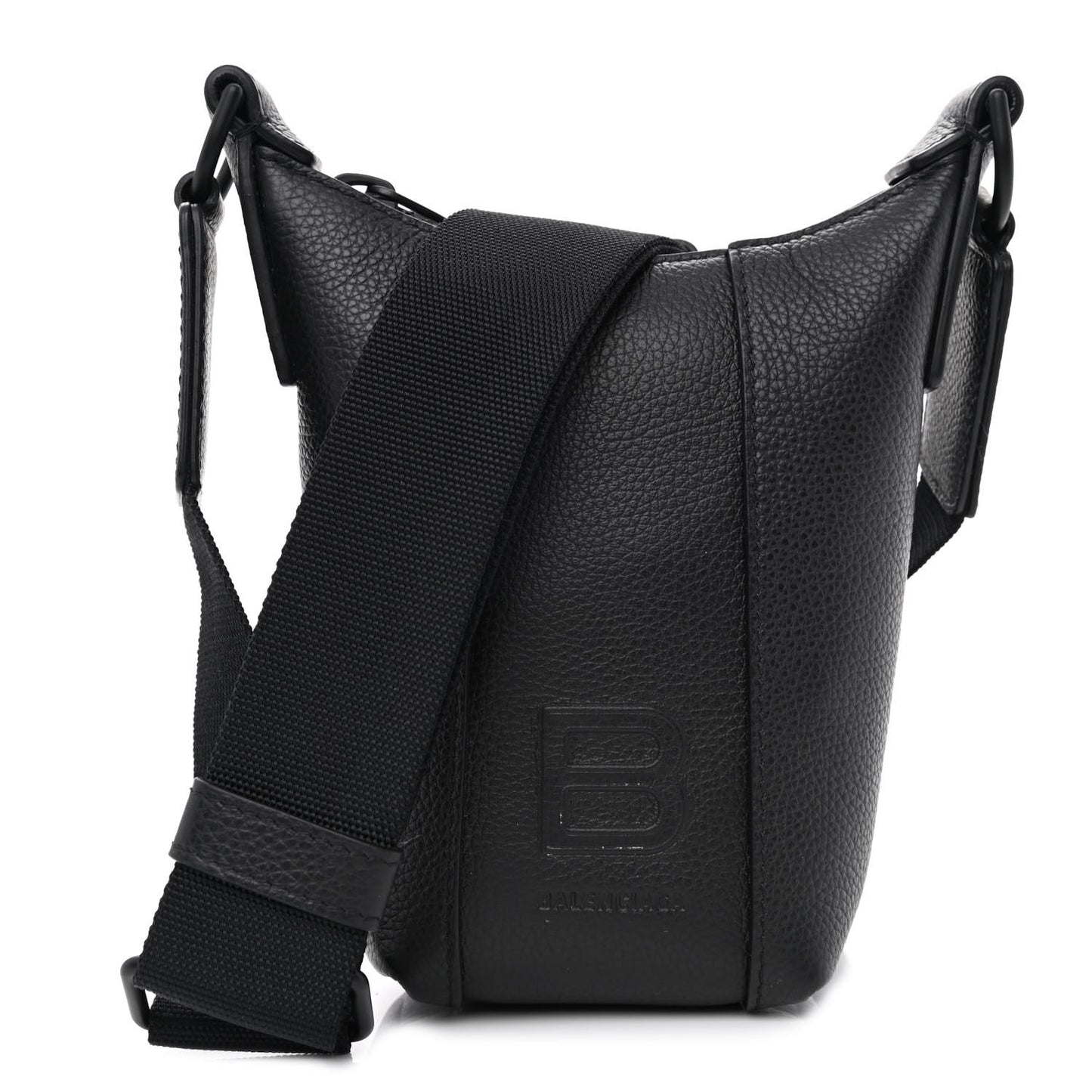 Calfskin Hourglass Phone Holder Bag Black