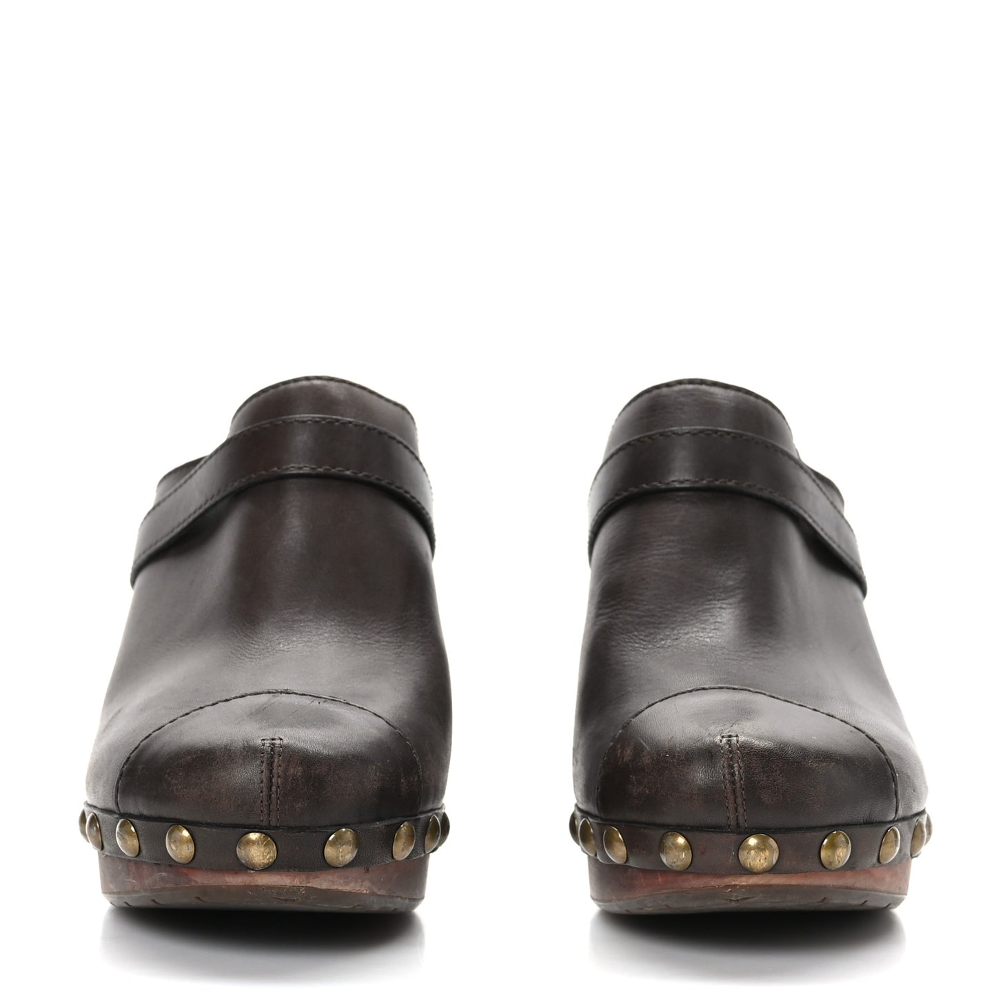 Calfskin CC Clog 38.5 Brown