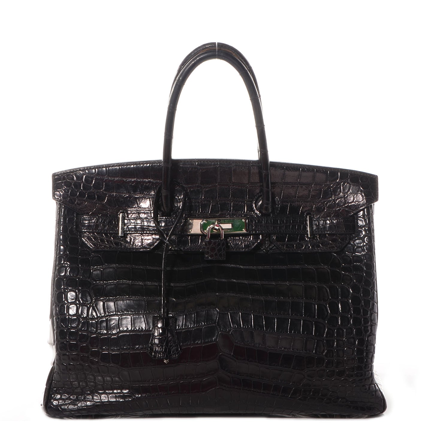 Matte Porosus Crocodile Birkin 35 Black