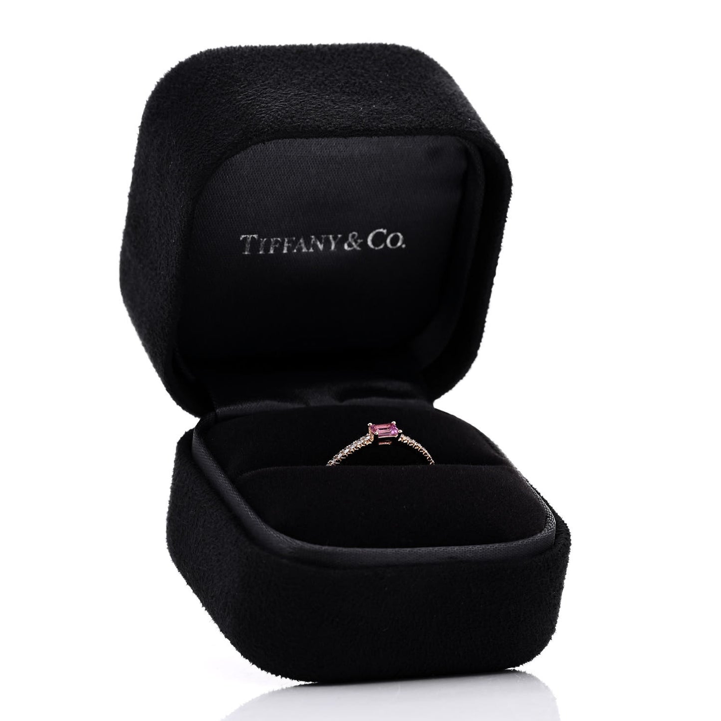 18K Rose Gold Diamond Pink Sapphire Novo Horizon Ring 50 5.5