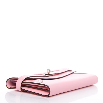 Hermes Swift Ghillies Kelly Longue Wallet Rose Sakura 4 of 21