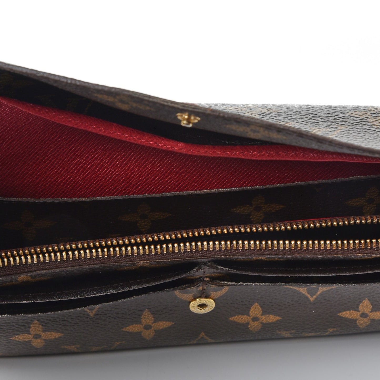 Monogram Emilie Wallet Red