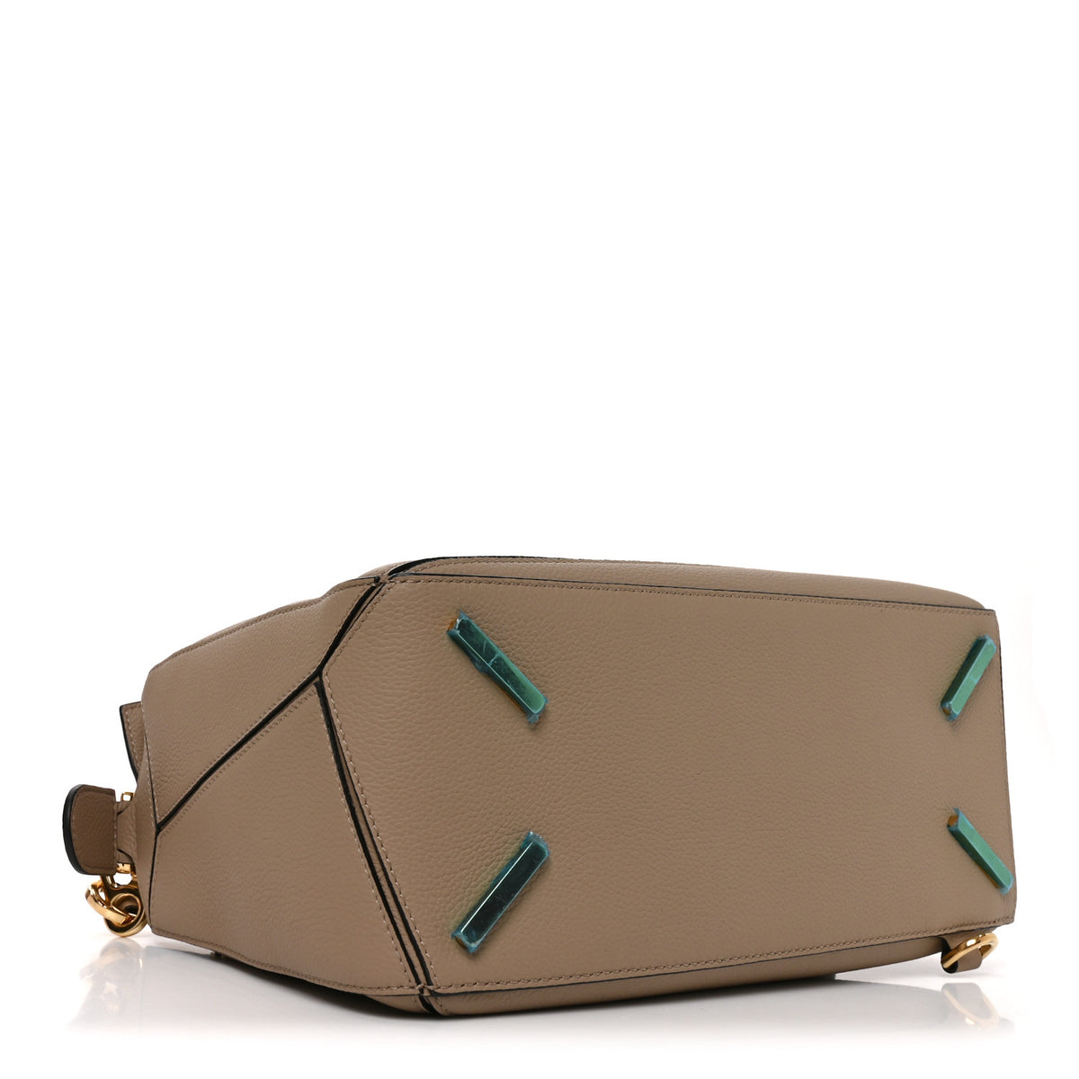 Grained Calfskin Medium Puzzle Bag Sand
