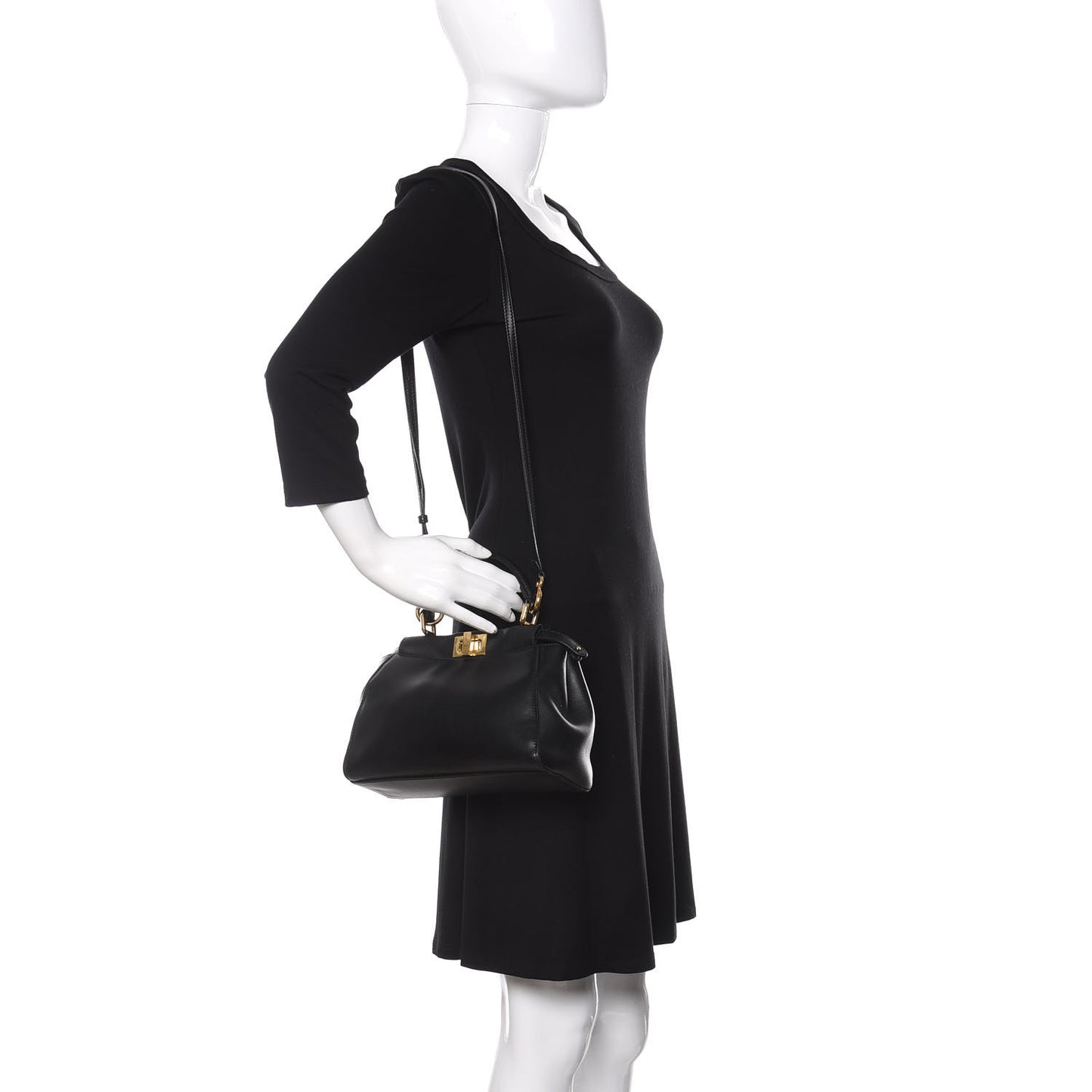 Nappa Mini Peekaboo Iconic Satchel Black