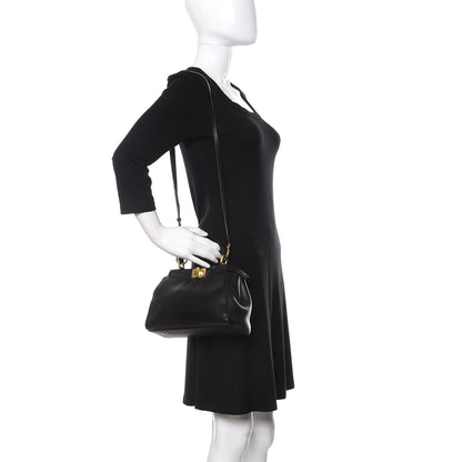 Fendi Nappa Mini Peekaboo Iconic Satchel Black 2 of 9