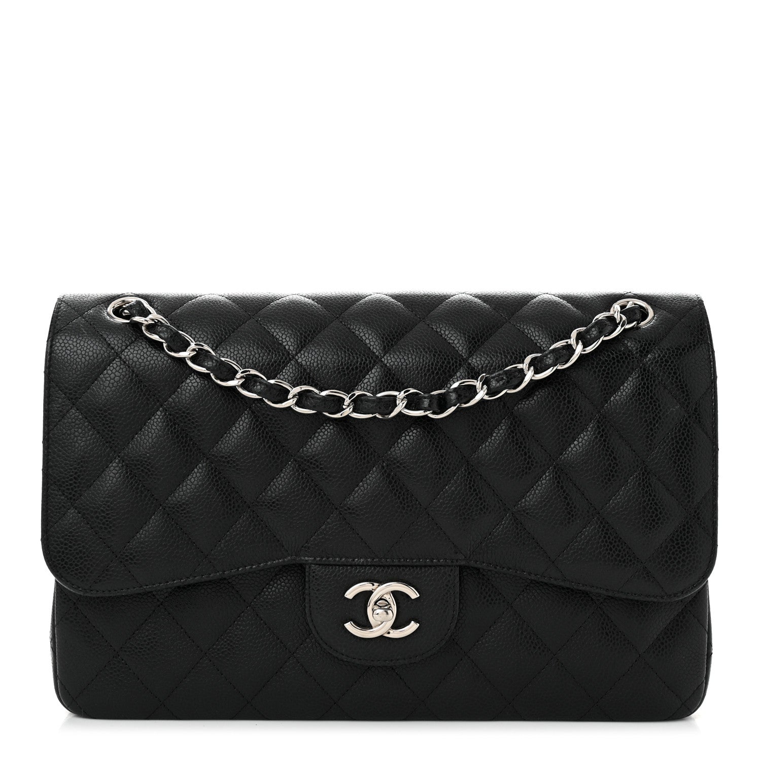 Chanel Caviar Quilted Jumbo Double Flap Black 1 of 10