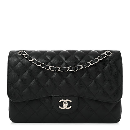 Chanel Caviar Quilted Jumbo Double Flap Black 1 of 10
