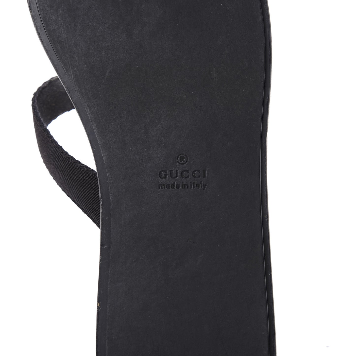 Patent Calfskin Cardinal Thong Sandals 39 Black