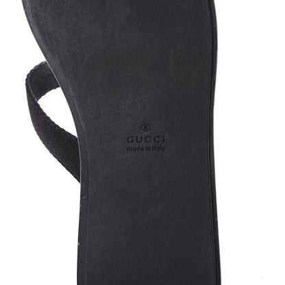 Gucci Patent Calfskin Cardinal Thong Sandals 39 Black 6 of 9