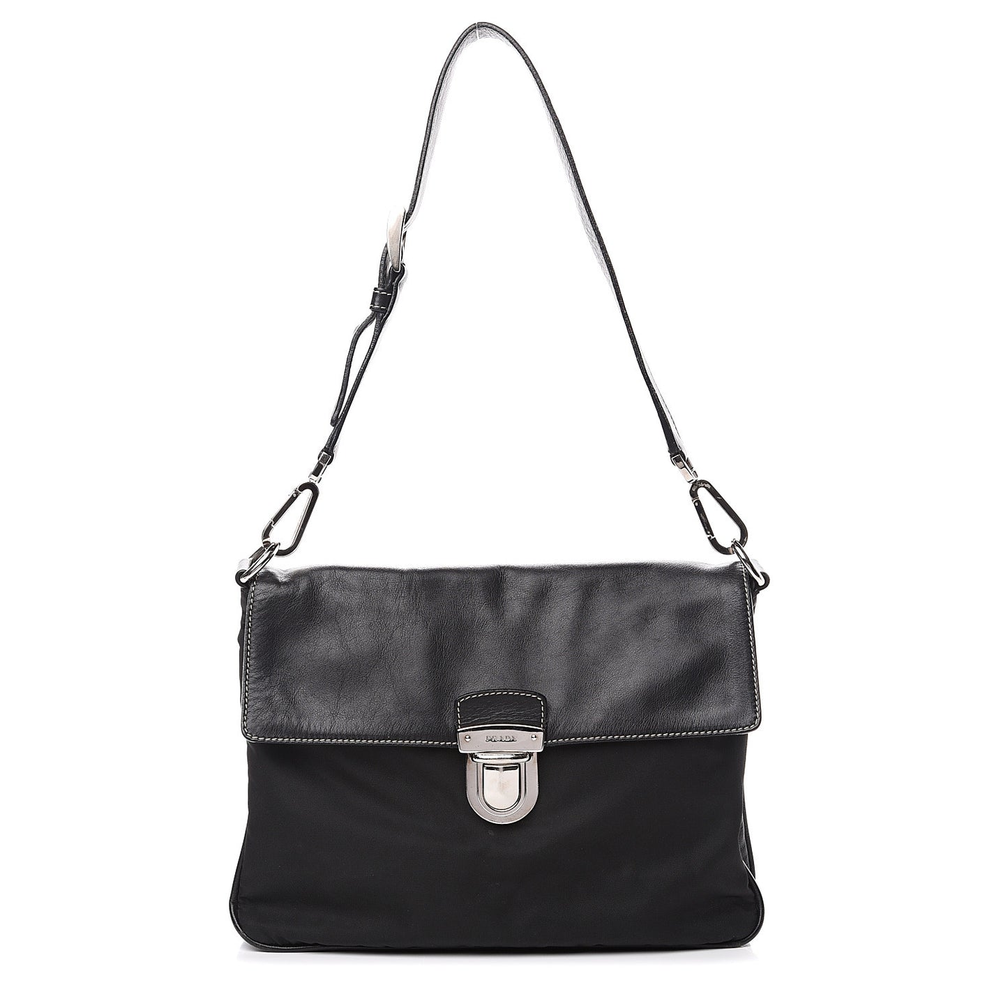 Tessuto Nylon Nappa Shoulder Bag Black