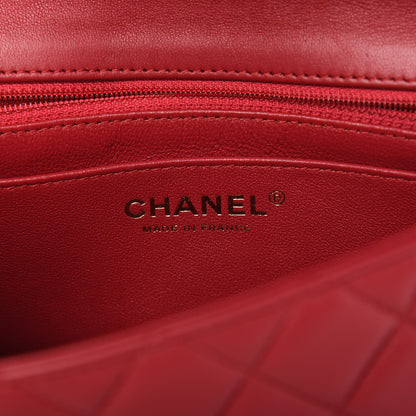 Chanel Lambskin Quilted Mini Rectangular Flap Red 8 of 10