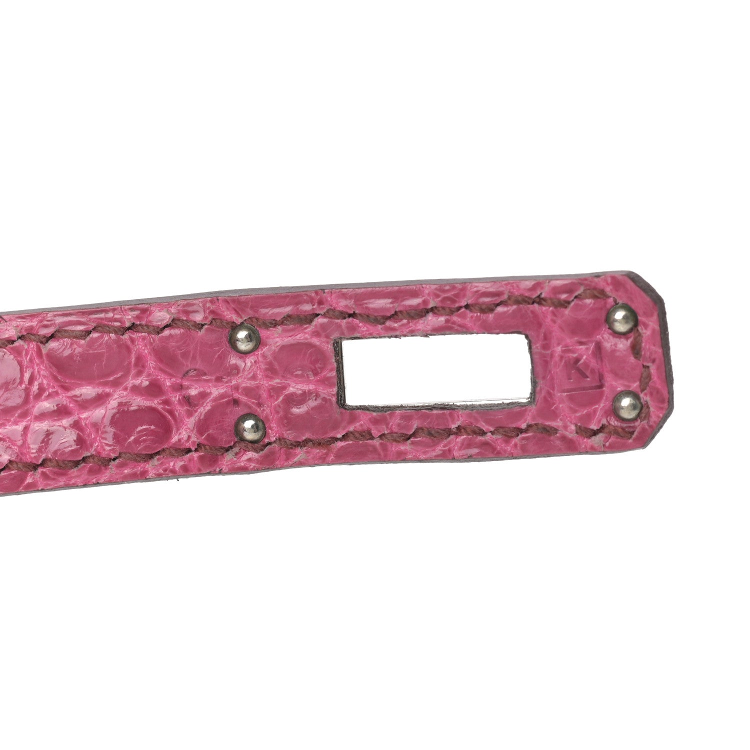 Hermes Shiny Alligator Kelly Pochette Fuchsia 20 of 26