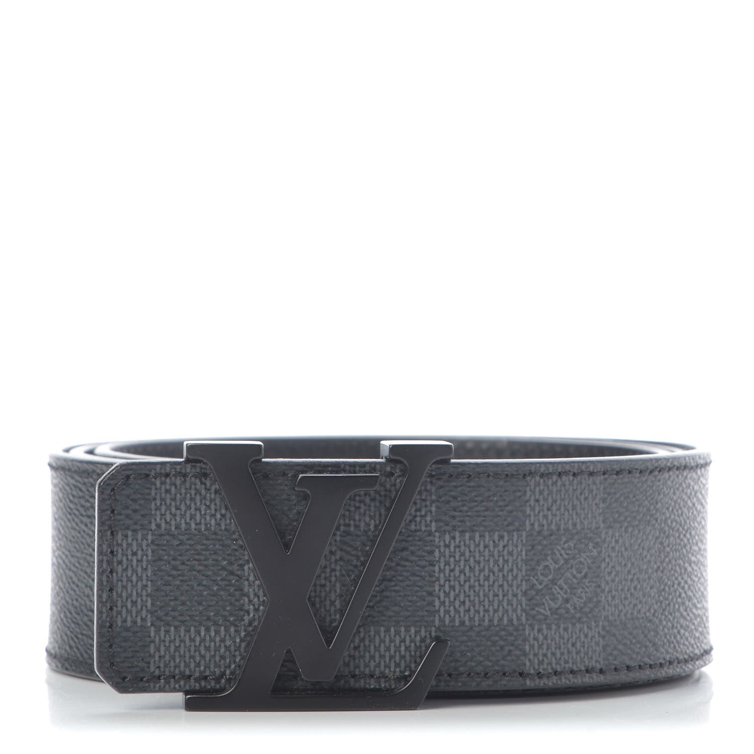 Louis Vuitton Damier Graphite 40mm LV Initiales Belt 95 38 1 of 7