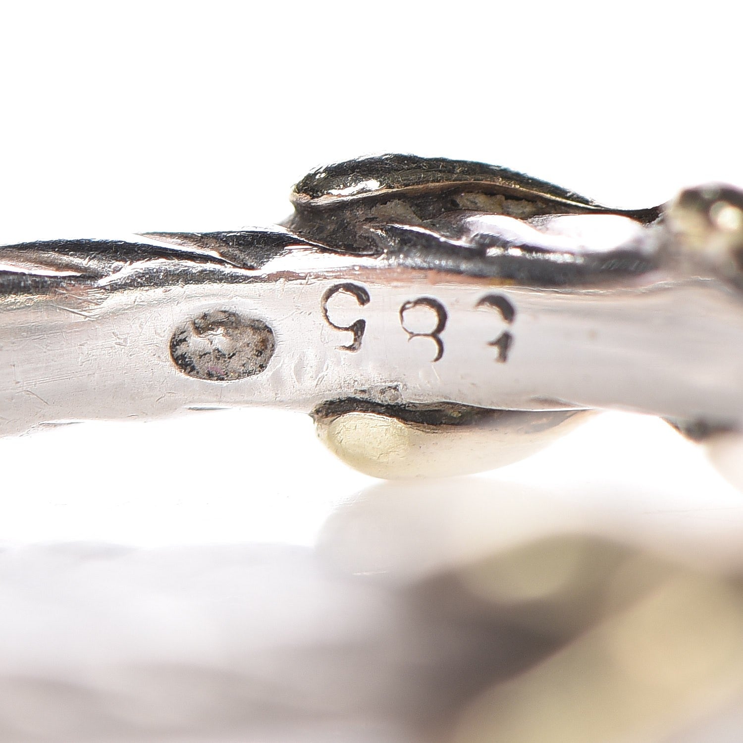 David Yurman Sterling Silver 14K Yellow Gold Stackable X Crossover Rings Set of 2 50 5.25 4 of 6