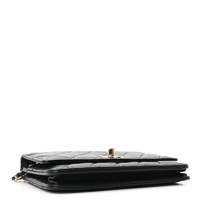 Chanel Lambskin Quilted Trendy CC Wallet On Chain WOC Black 4 of 11