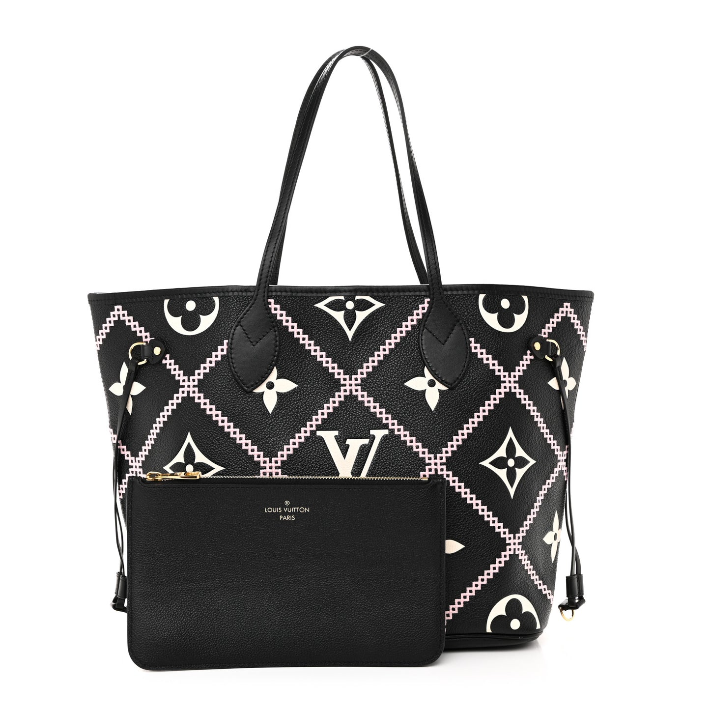 Empreinte Monogram Giant Broderies Neverfull MM Black
