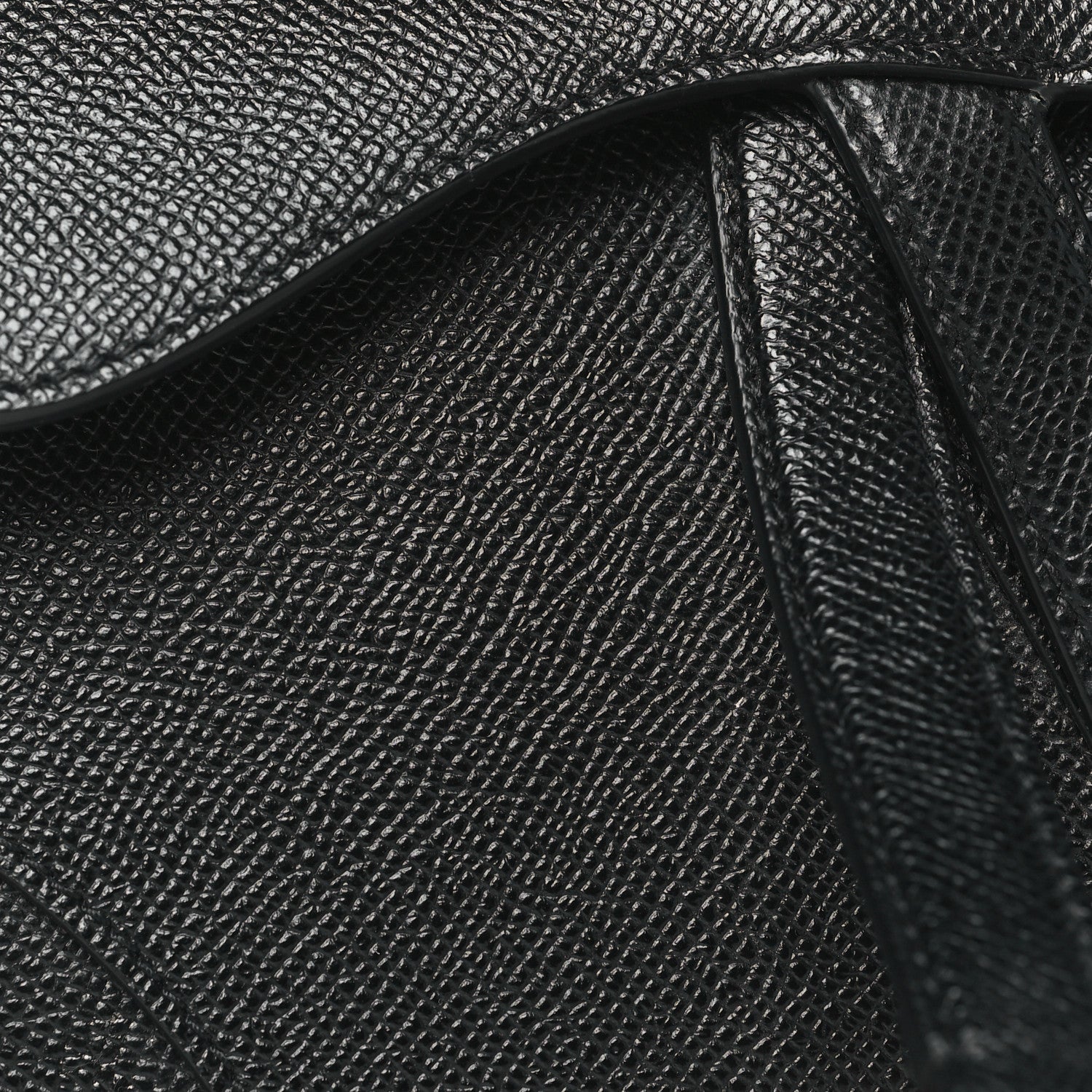 Christian Dior Grained Calfskin Mini Saddle Bag Black 8 of 11