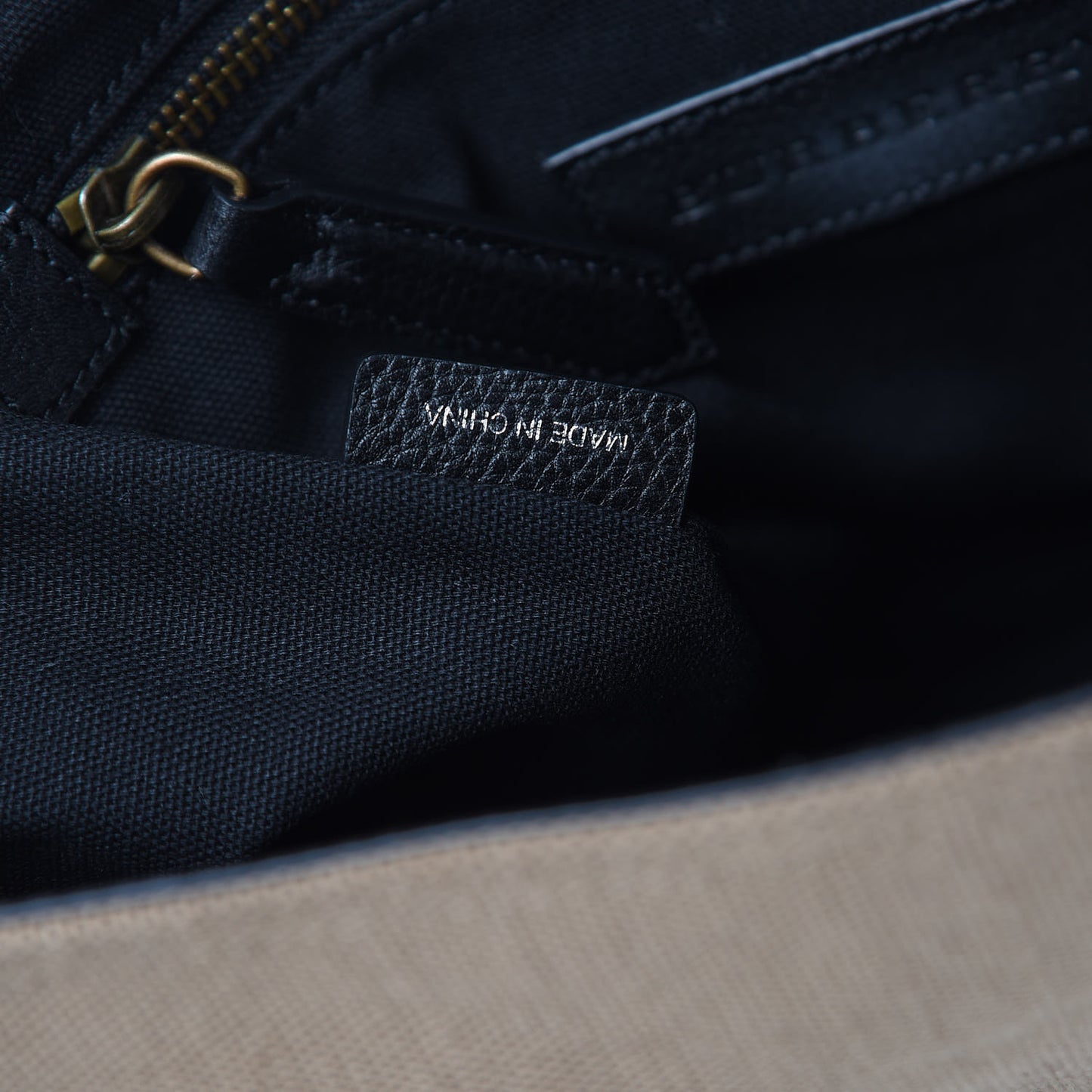 Canvas Mega Check Large Baildon Messenger Bag Black