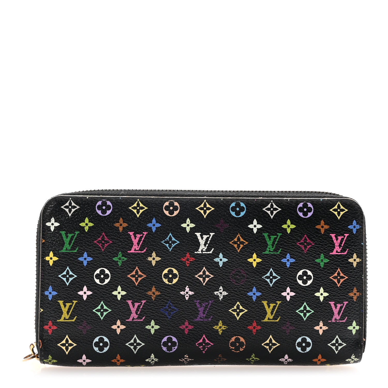 Louis Vuitton Monogram Multicolor Zippy Wallet Black Grenade 1 of 6