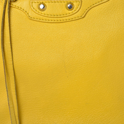 Balenciaga Supple Calfskin Papier Ledger Zip Around Tote Jaune Soleil 10 of 13