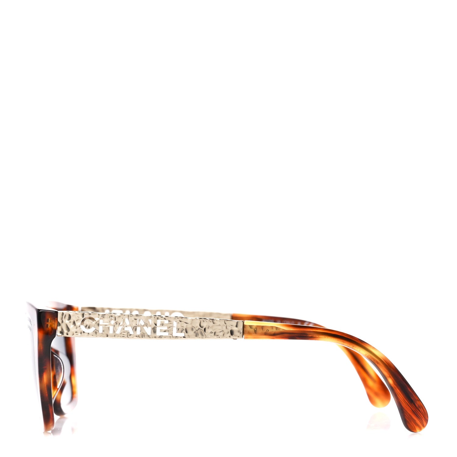 Chanel Acetate Metal Rectangle Sunglasses 5442-A Tortoise 3 of 8