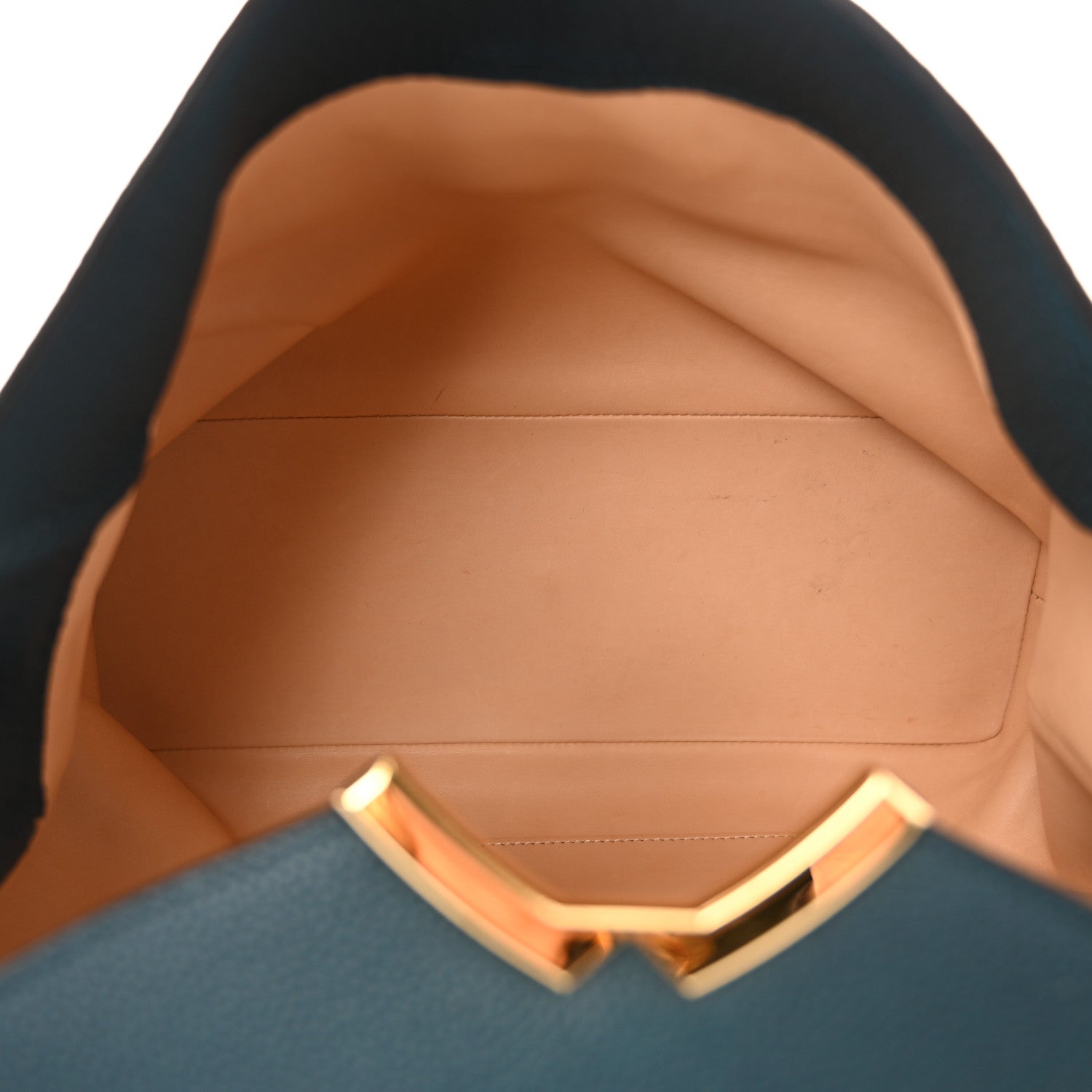 Moynat Taurillon Blush Calfskin Gabby MM  Peacock 5 of 9