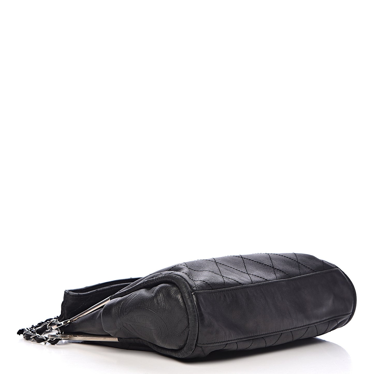 Lambskin Stitched Medium Ultimate Soft Tote Black