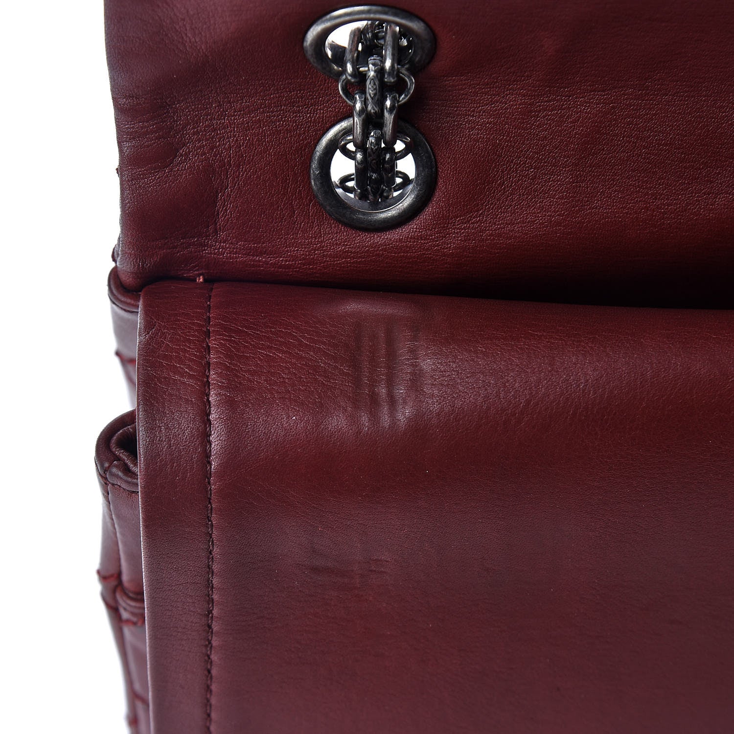 Chanel Calfskin Stitched 2.55 Reissue 227 Flap Burgundy 12 of 13