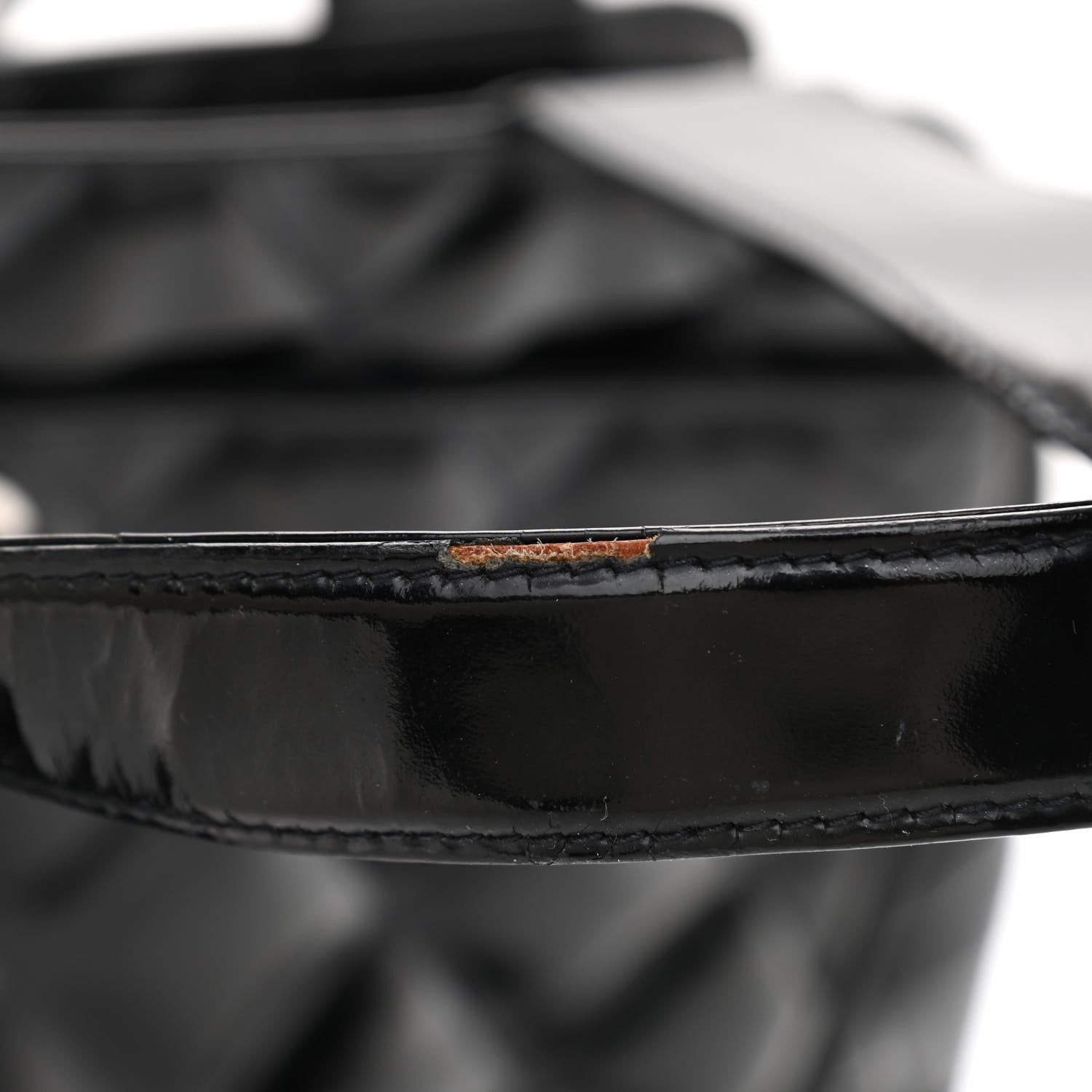 Chanel Patent Quilted Shoulder Bag Black 13 of 16