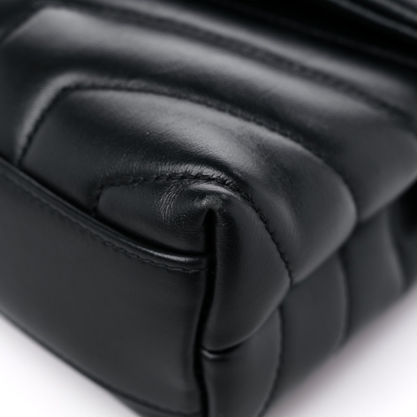 Calfskin Y Quilted Monogram Toy Loulou Crossbody Bag Black