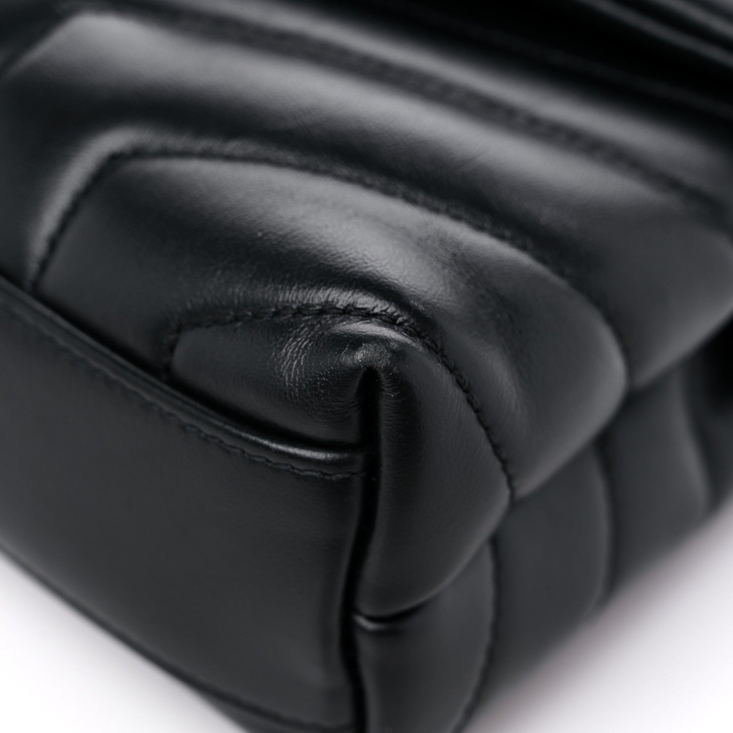 Saint Laurent Calfskin Y Quilted Monogram Toy Loulou Crossbody Bag Black 9 of 14
