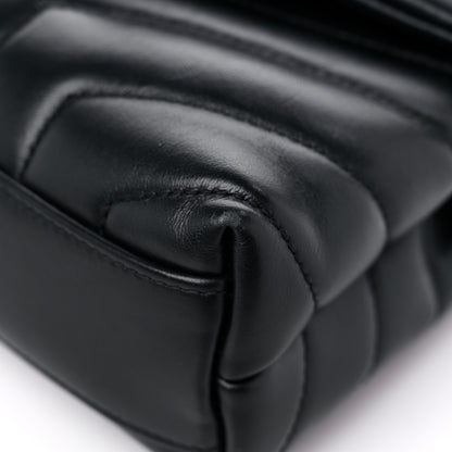 Saint Laurent Calfskin Y Quilted Monogram Toy Loulou Crossbody Bag Black 9 of 14