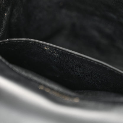 Saint Laurent Lambskin Matelasse Monogram Medium Vicky Chain Bag Black 14 of 17