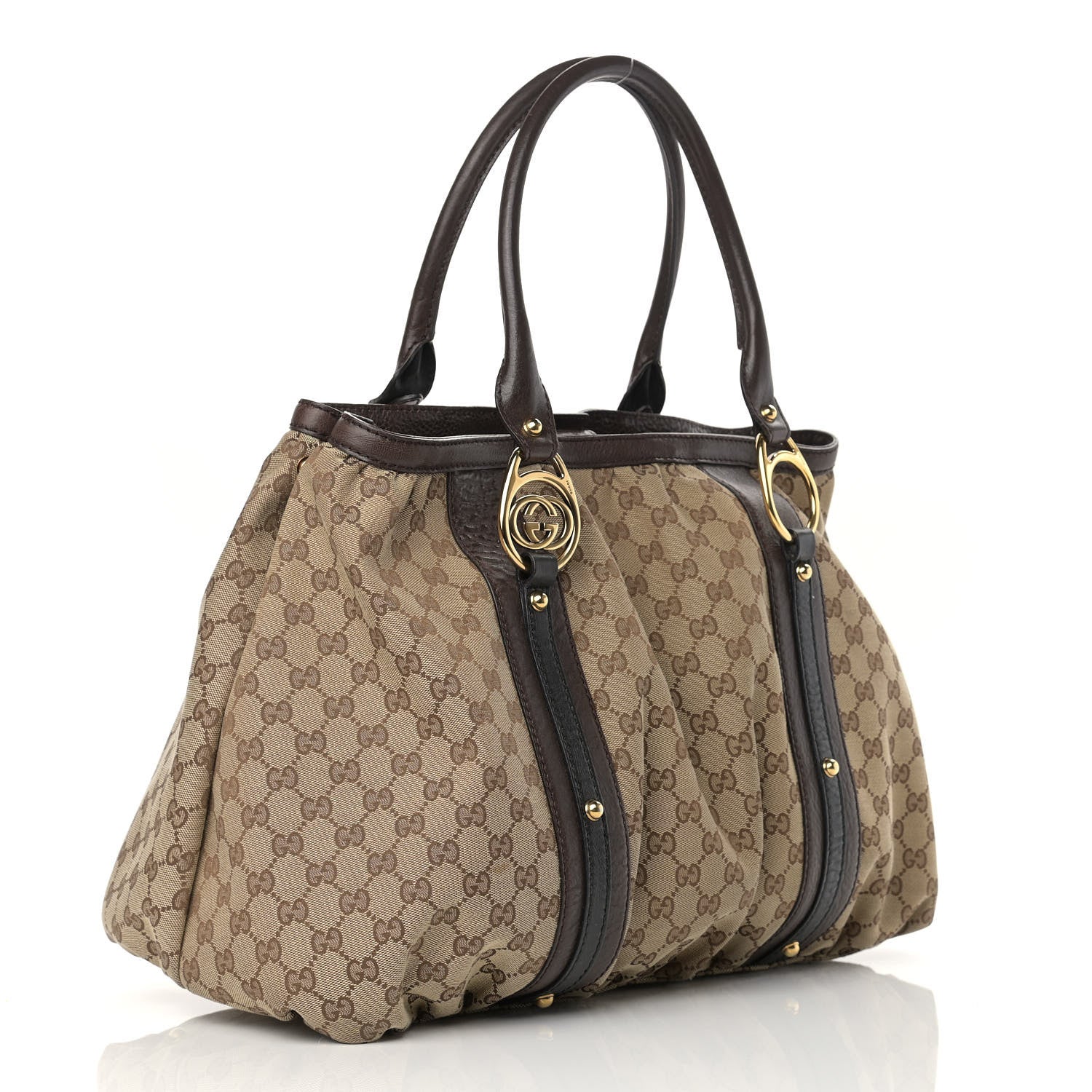Gucci Monogram Medium Interlocking Icon Tote Dark Brown 2 of 11