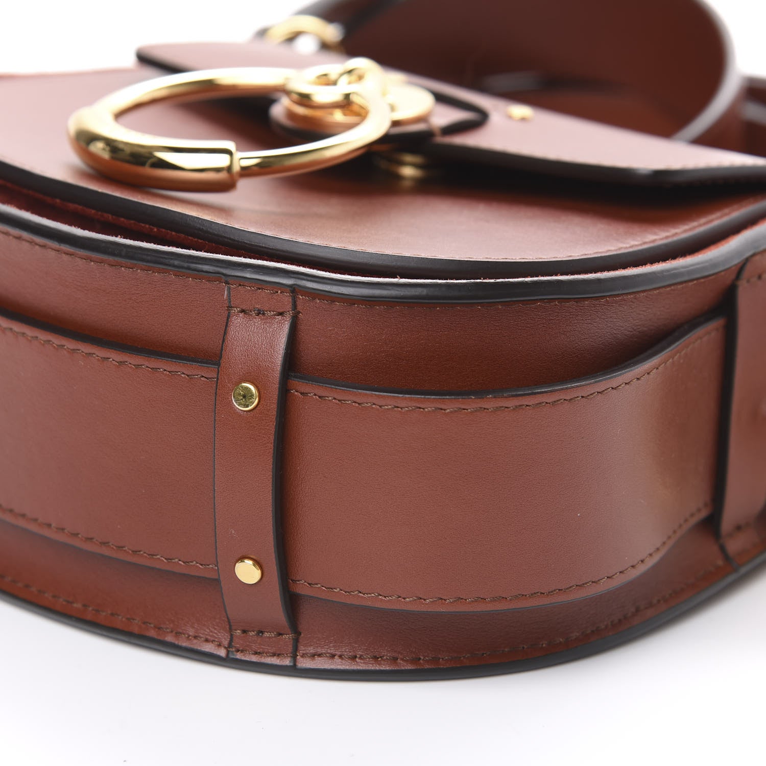 Chloe Calfskin Small Tess Bag Sepia Brown 8 of 10