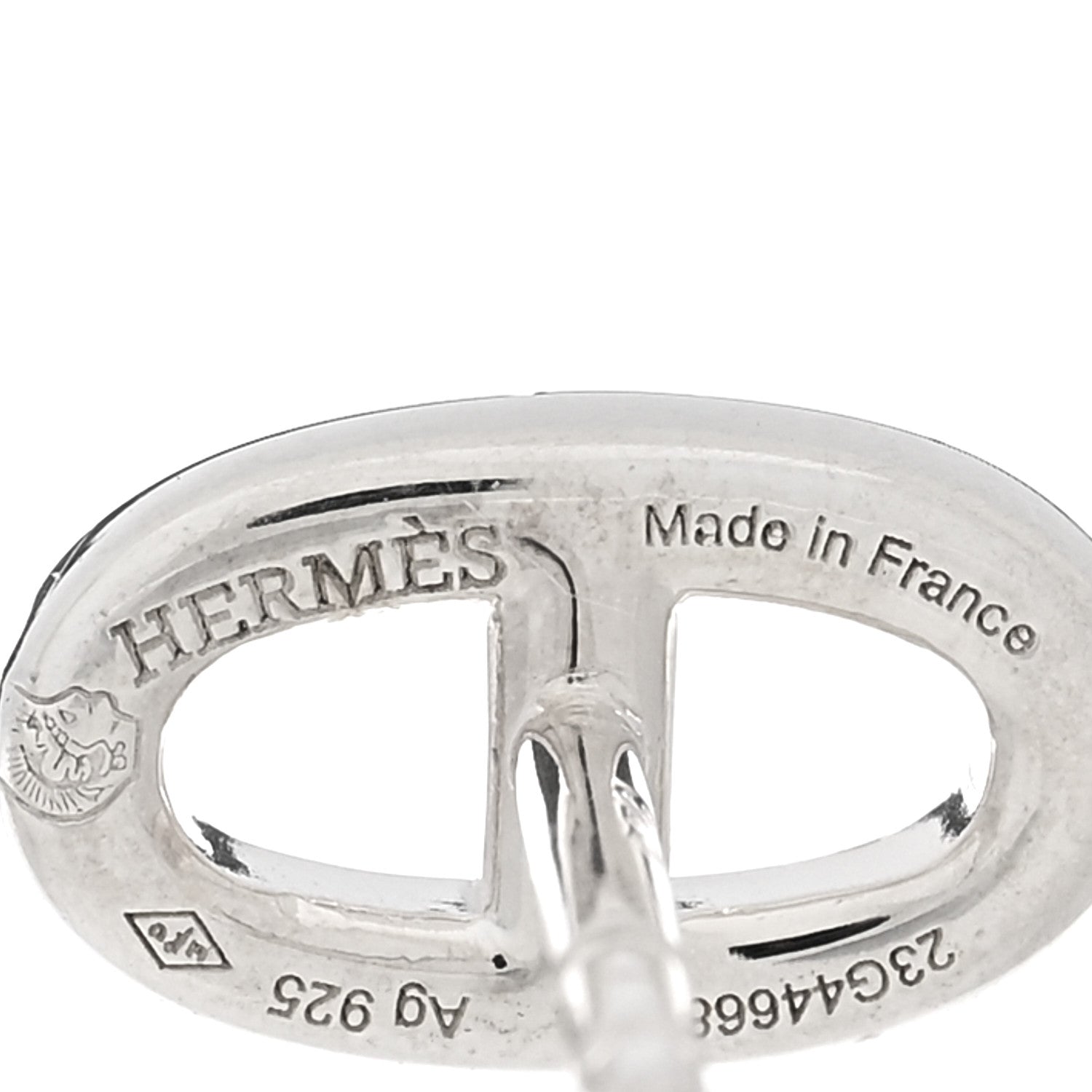 Hermes Sterling Silver TPM Farandole Earrings 4 of 5
