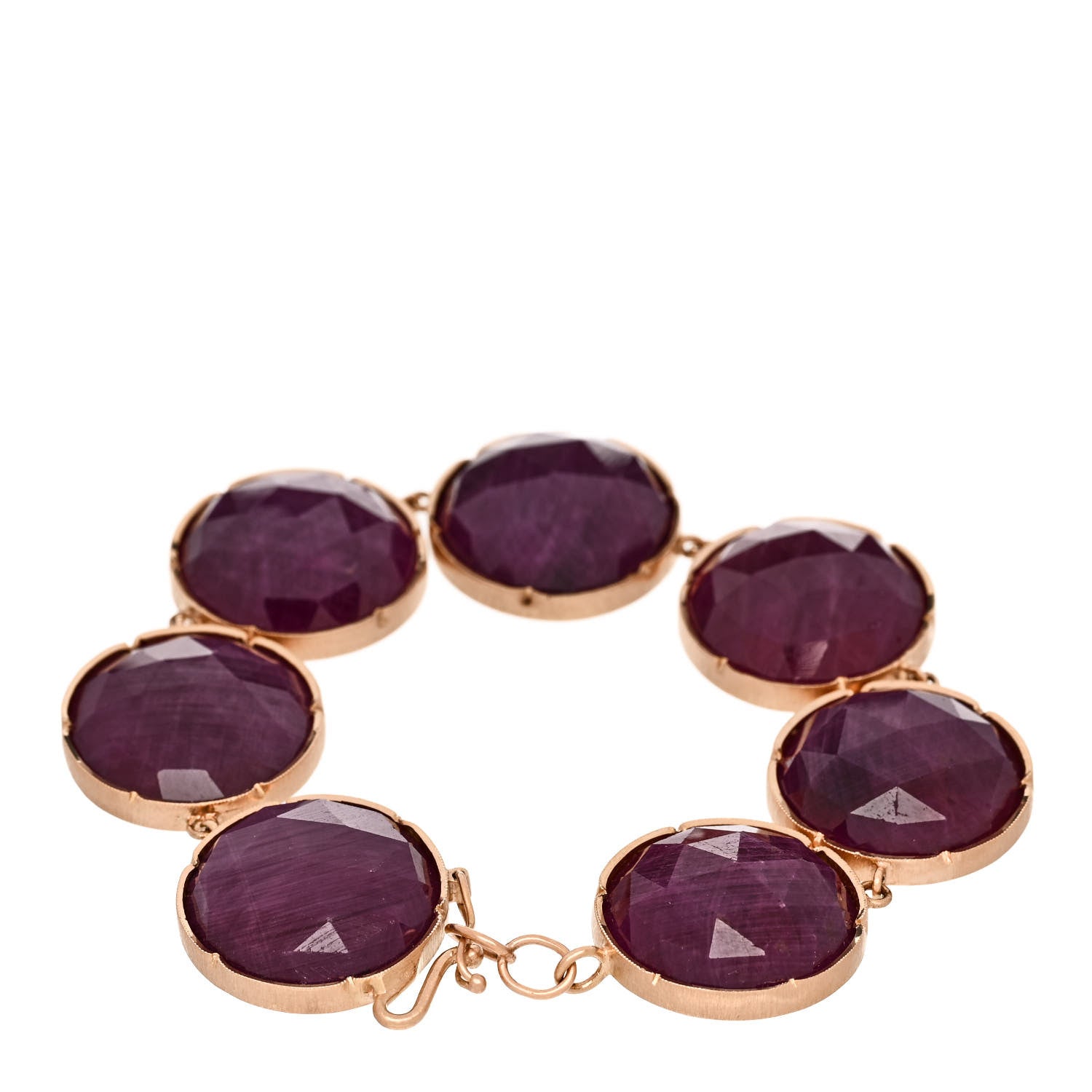 Irene Neuwirth 18K Rose Gold Ruby Large Classic Link Bracelet 2 of 3