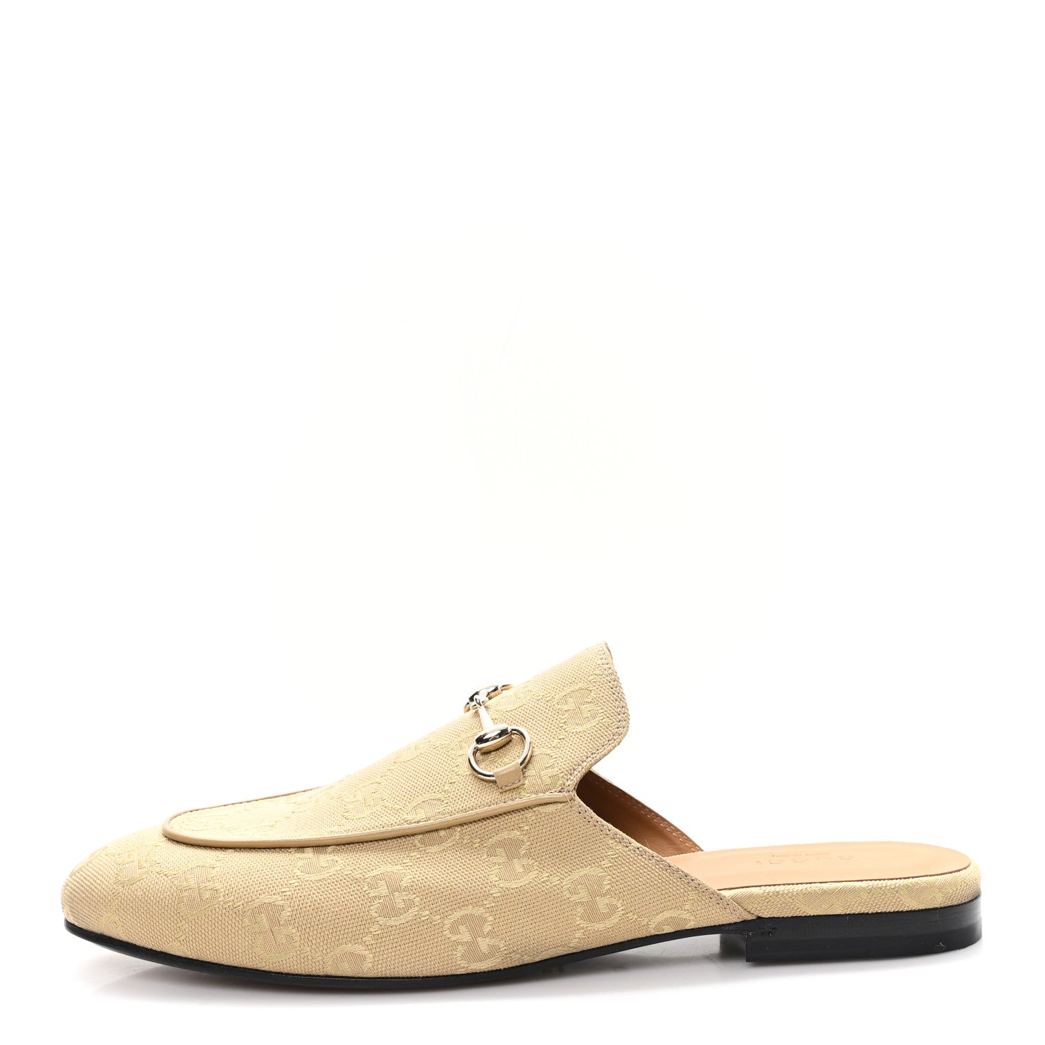 Gucci Canvas GG Monogram Womens Princetown Slippers 40 Egypt Salt 1 of 10