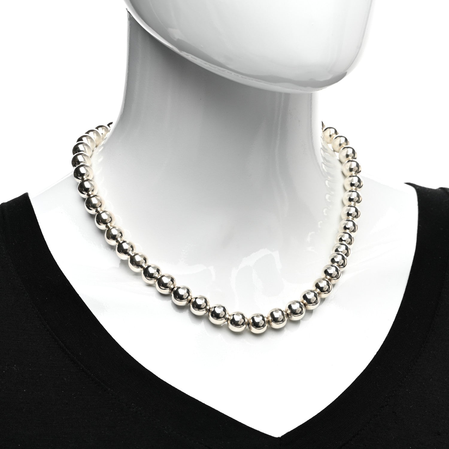 Tiffany Sterling Silver 10mm Hardwear Ball Necklace 2 of 4