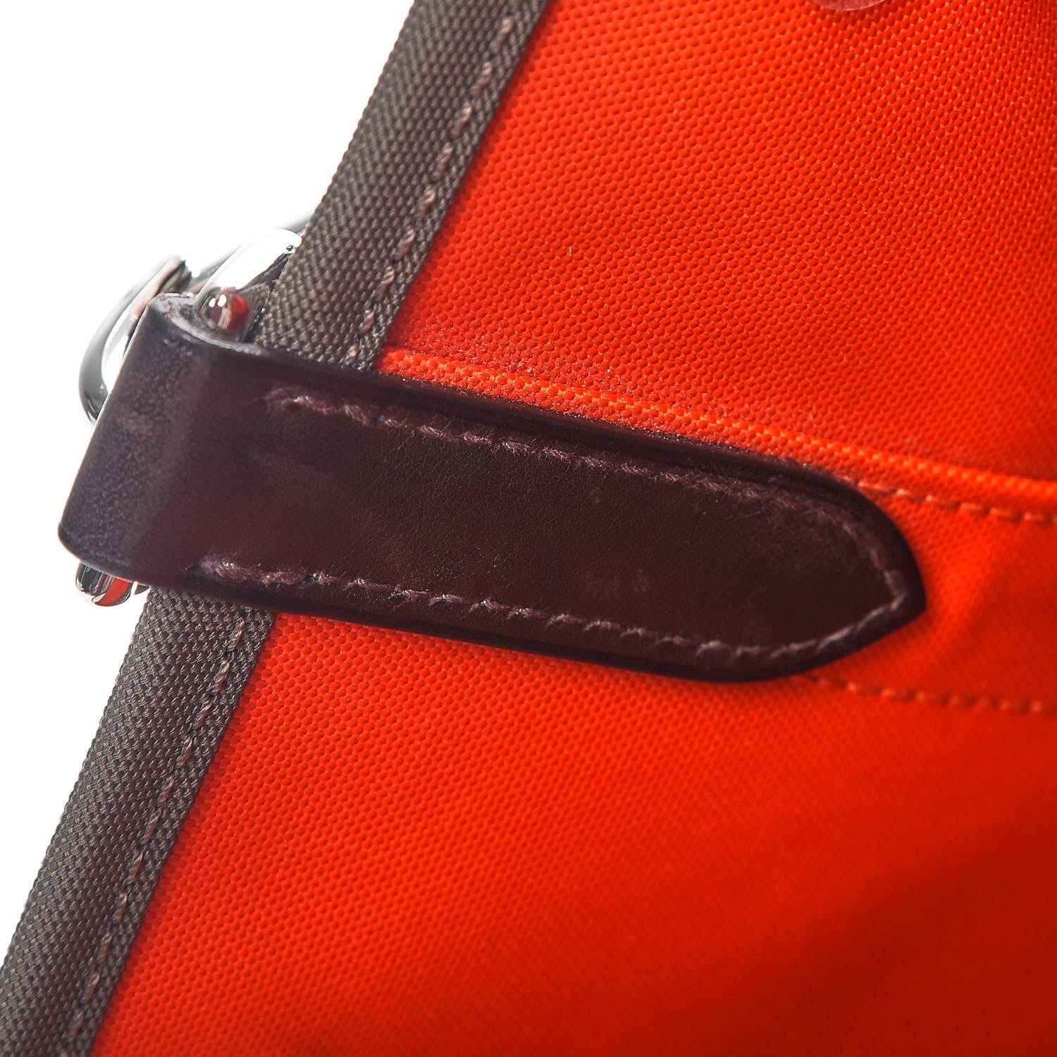 Hermes Toile Sac De Pansage Groom Kaki Feu 10 of 11