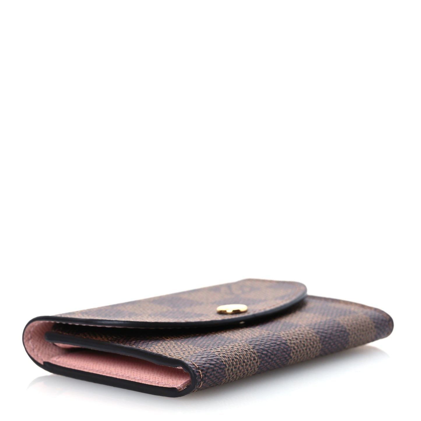 Damier Ebene Rosalie Coin Purse Rose Ballerine